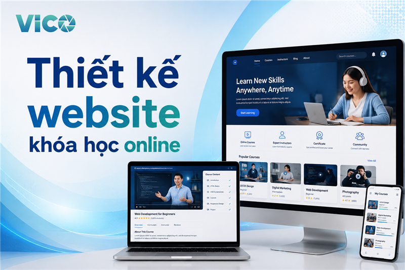 Thiết kế website khóa học online