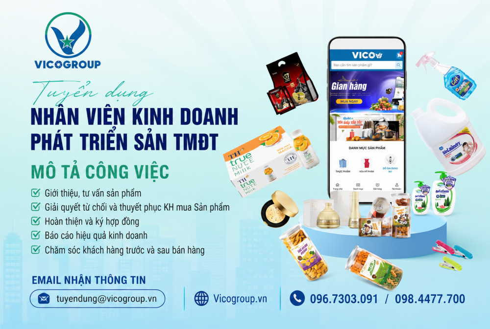 Tuyển dụng nhân viên kinh doanh, phát triển sàn TMĐT