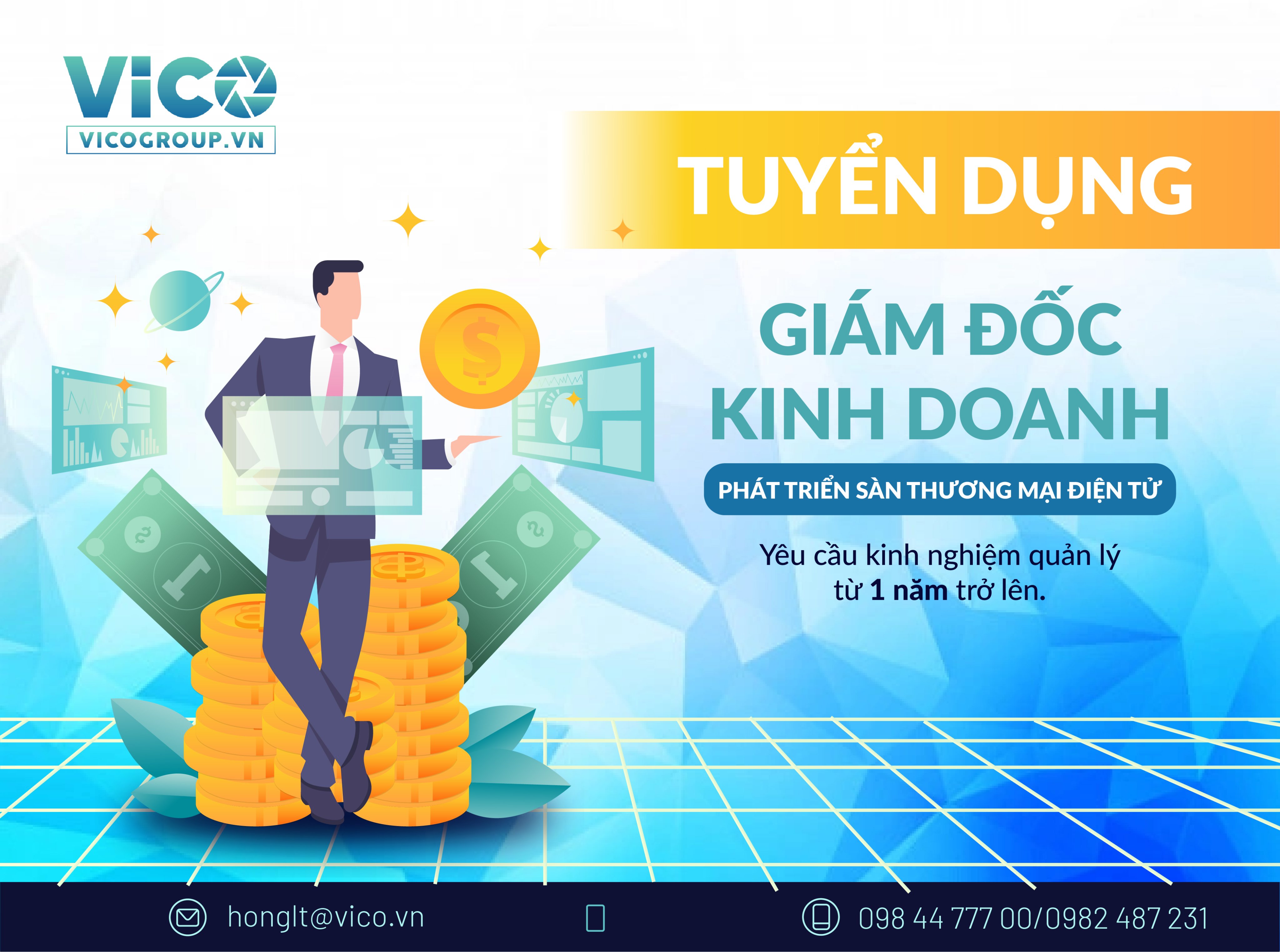 VICO HÀ NỘI - Tuyển Trưởng phòng Kinh doanh phát triển sàn thương mại điện tử