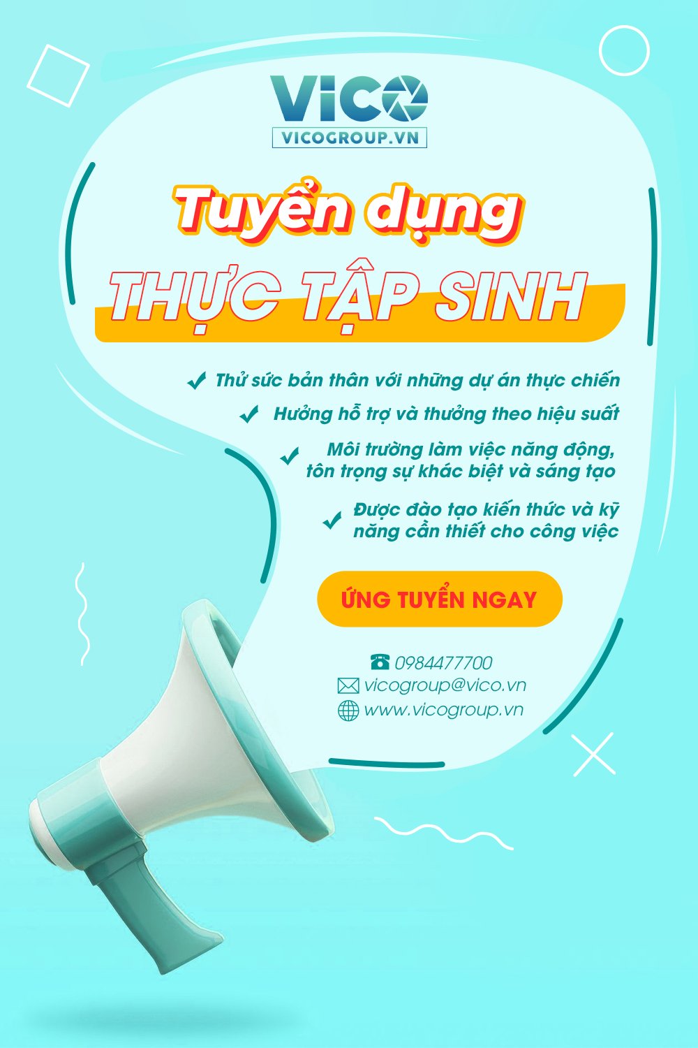 VICO HÀ NỘI - TUYỂN THỰC TẬP SINH