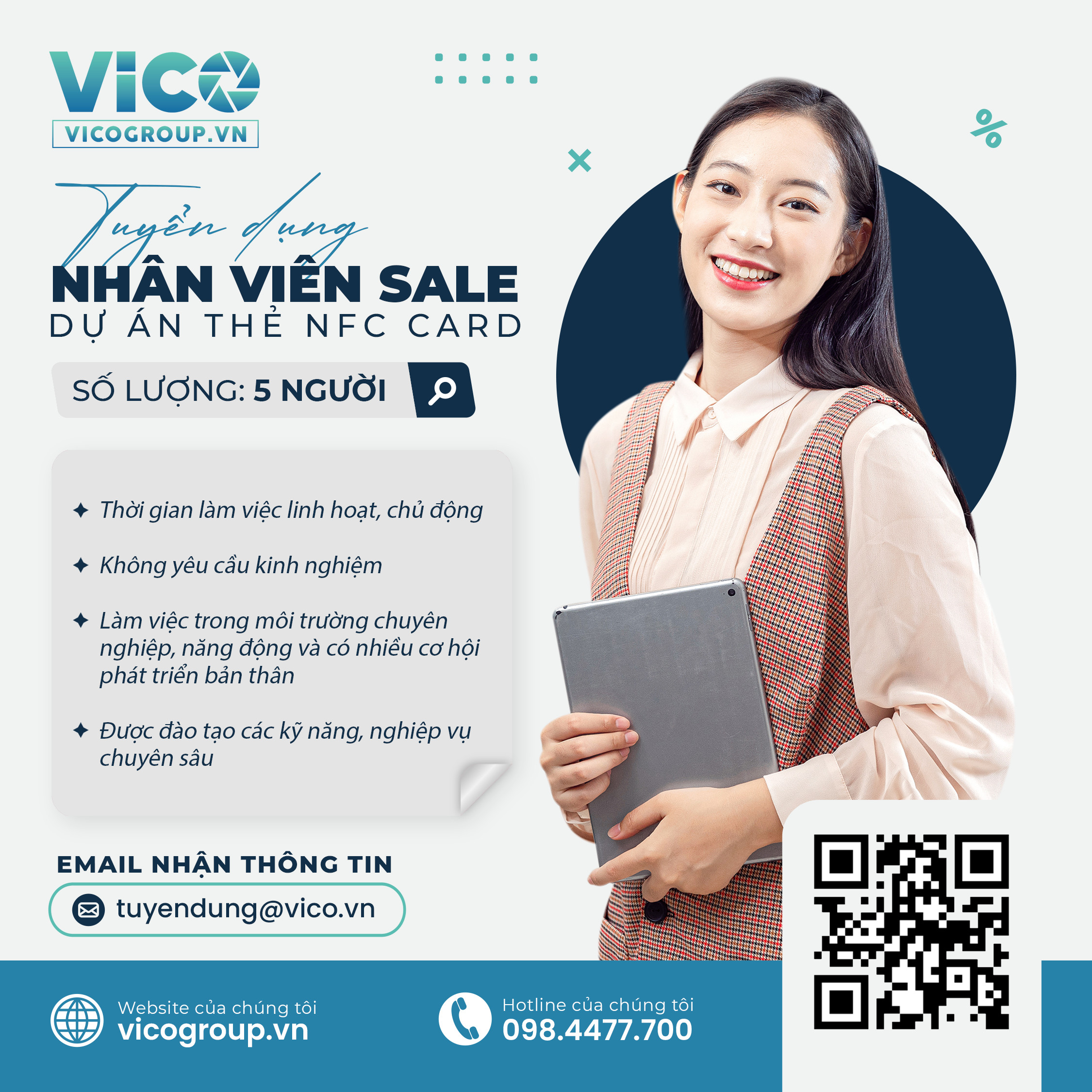 VICO Hà Nội - Tuyển dụng nhân viên Sale dự án thẻ NFC Card