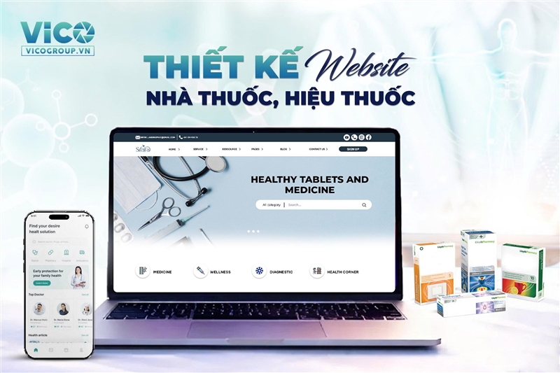 Thiết kế Website nhà thuốc, hiệu thuốc