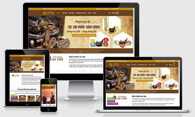 Thiết kế website trang sức trầm hương