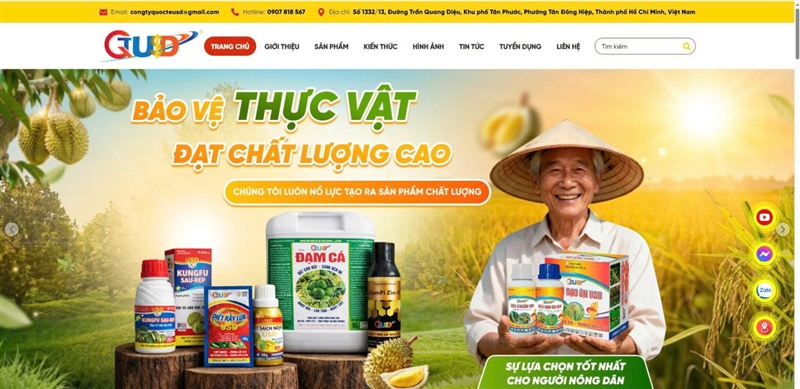 Thiết kế website bán phân bón