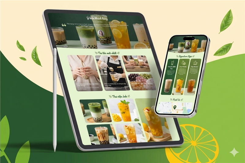 Thiết kế website bán trà sữa