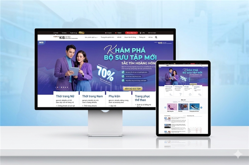 Thiết kế website thời trang, may mặc