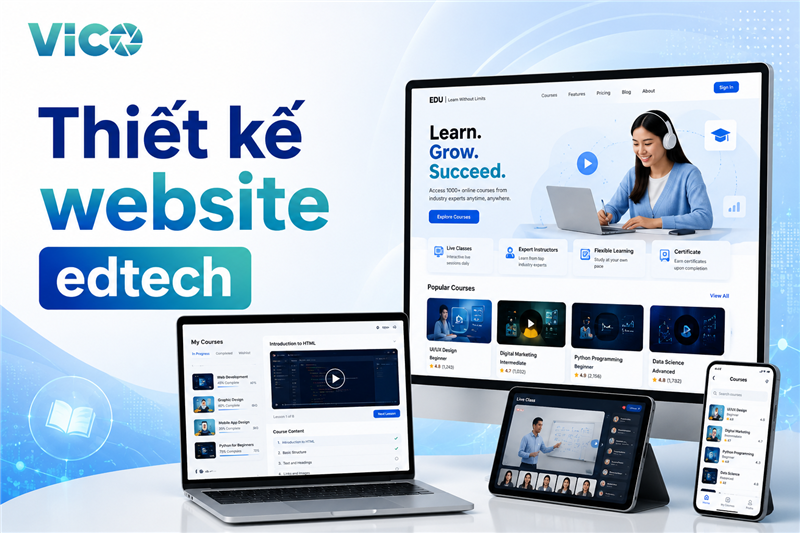 Thiết kế website edtech
