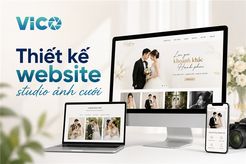 Thiết kế website studio ảnh cưới