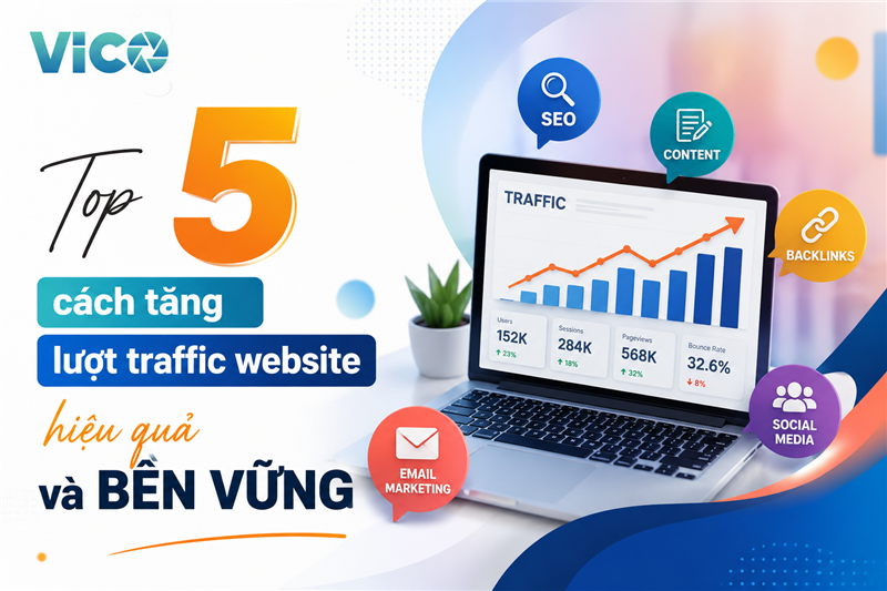 Top 5 cách tăng lượt traffic website hiệu quả và bền vững