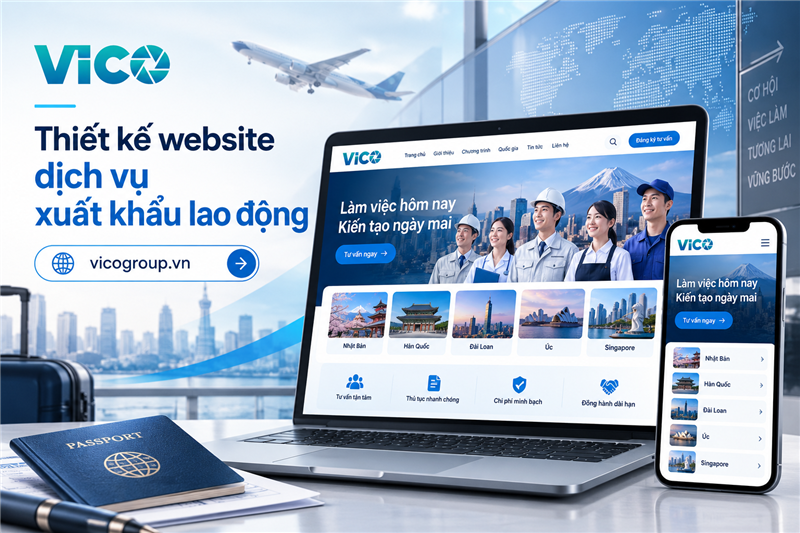 Thiết kế website dịch vụ xuất khẩu lao động