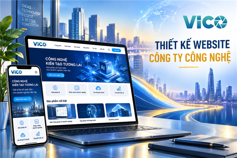 Thiết kế website công ty công nghệ