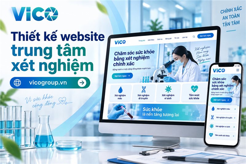 Thiết kế website trung tâm xét nghiệm