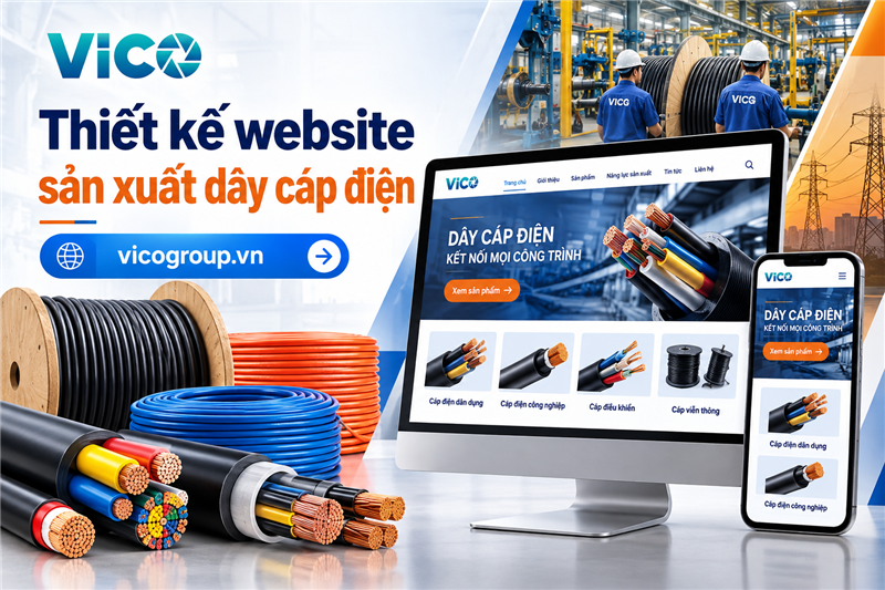 Thiết kế website sản xuất dây cáp điện
