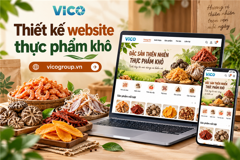 Thiết kế website thực phẩm khô