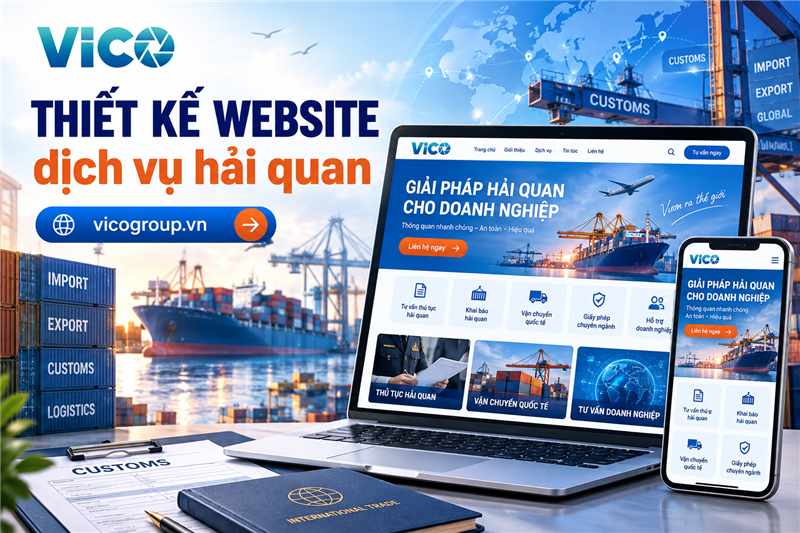 Thiết kế website dịch vụ hải quan