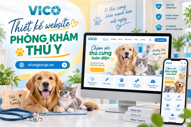 Thiết kế website phòng khám thú y