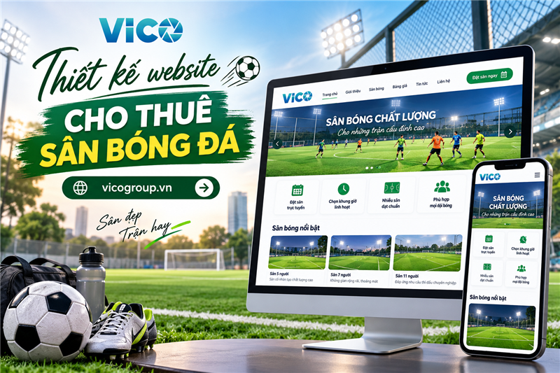 Thiết kế website cho thuê sân bóng đá