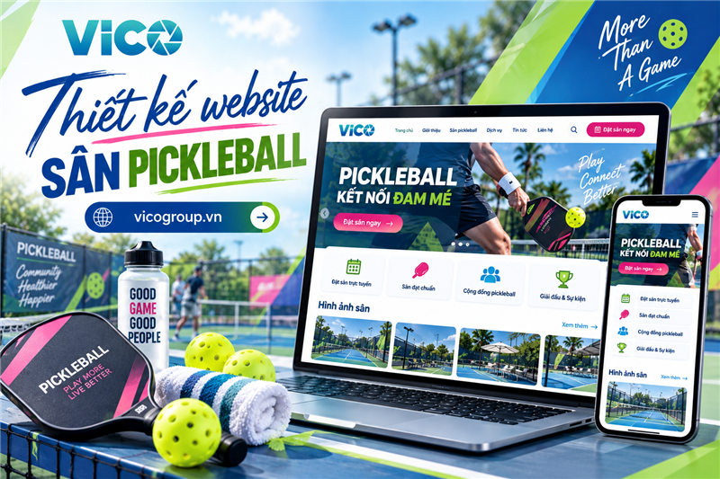 Thiết kế website sân pickleball