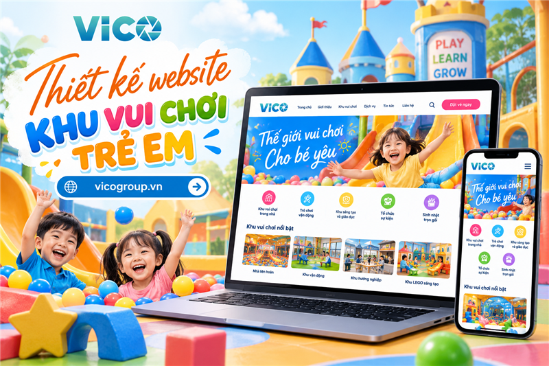 Thiết kế website khu vui chơi trẻ em