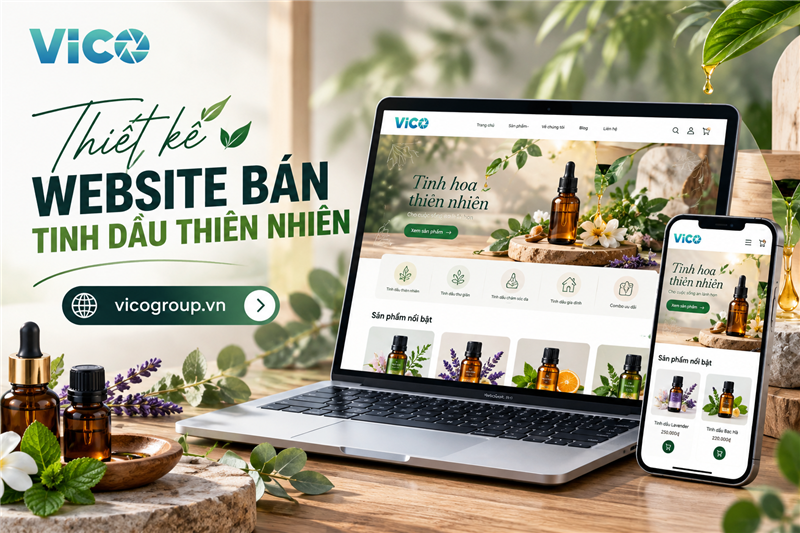Thiết kế website bán tinh dầu thiên nhiên