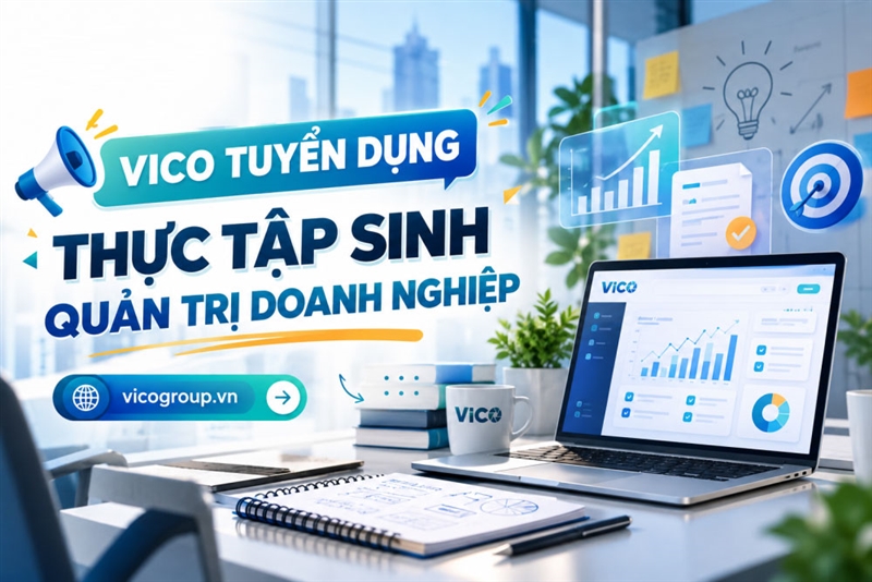 VICO tuyển dụng Thực tập sinh Quản trị doanh nghiệp