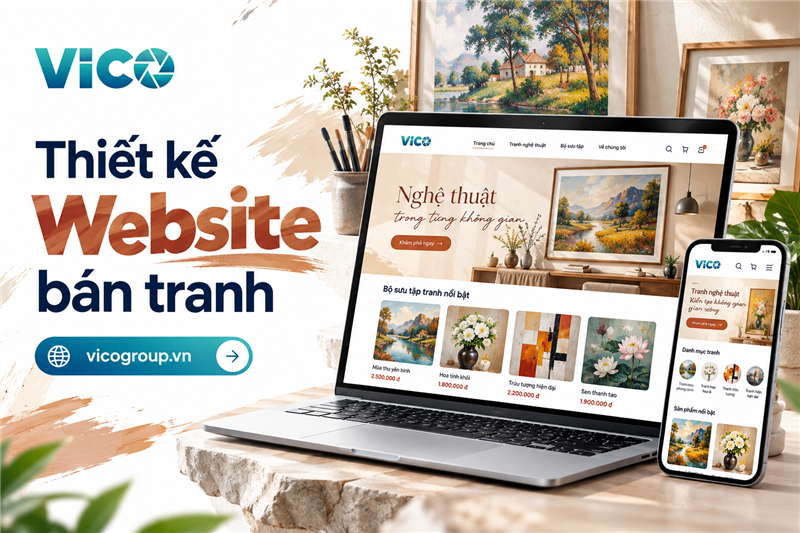 Thiết kế website bán tranh