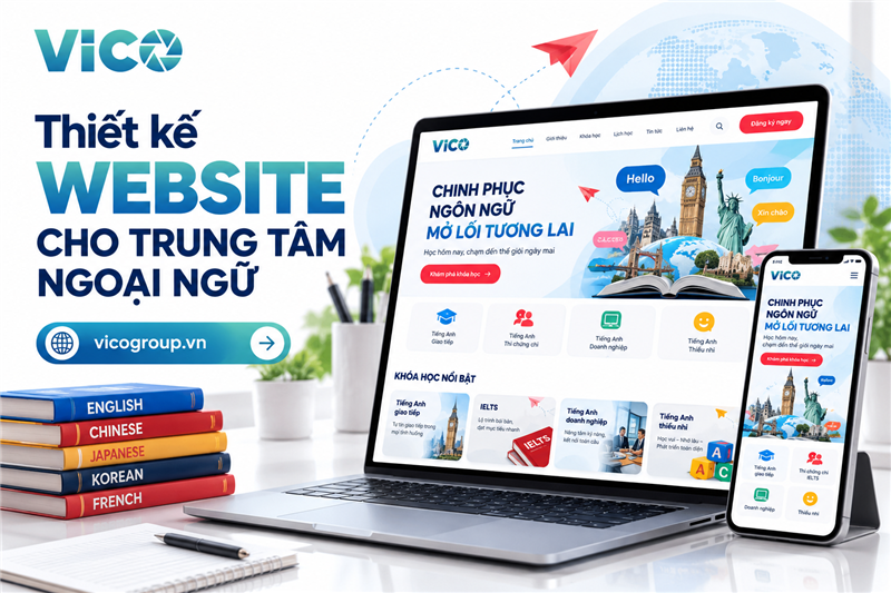 Thiết kế website cho trung tâm ngoại ngữ