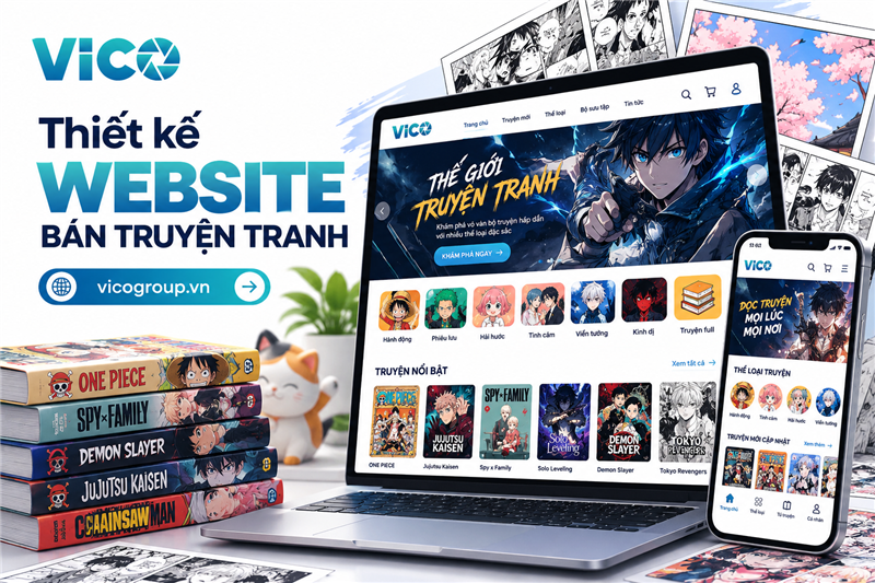 Thiết kế website bán truyện tranh