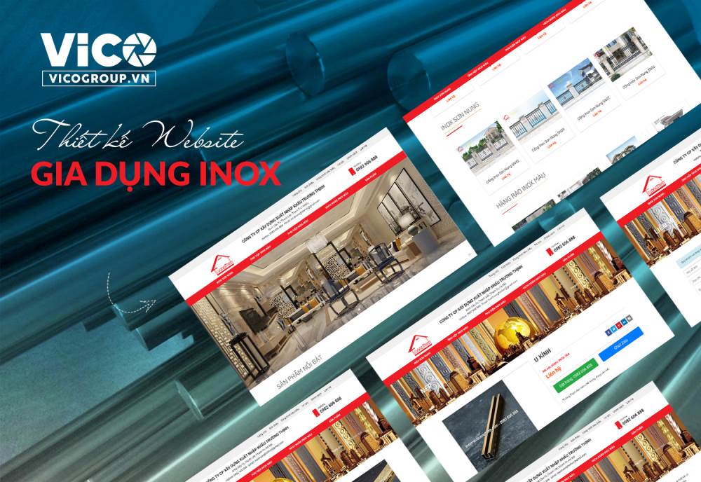 Thiết kế website đồ dùng inox