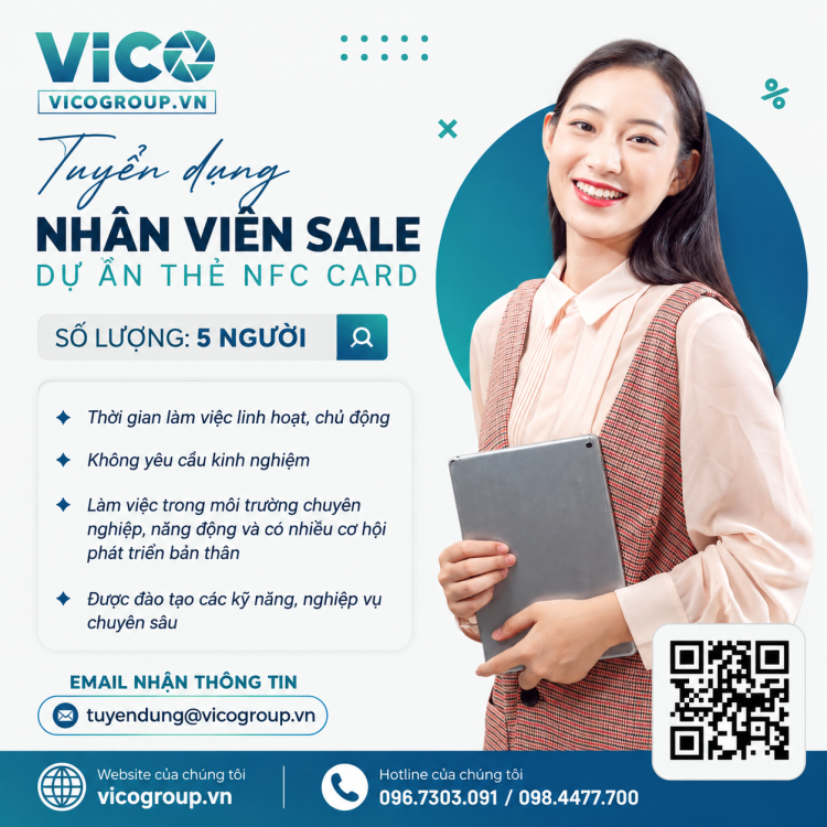 Tuyển dụng nhân viên Sale dự án thẻ NFC Card
