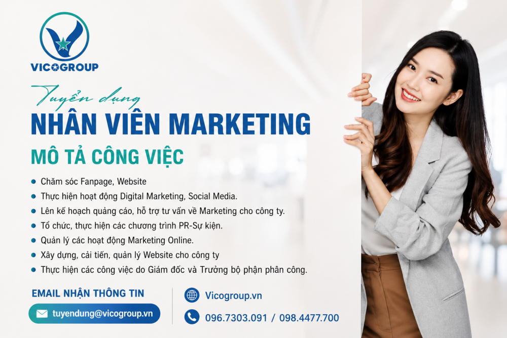 VICO tuyển dụng nhân viên Marketing
