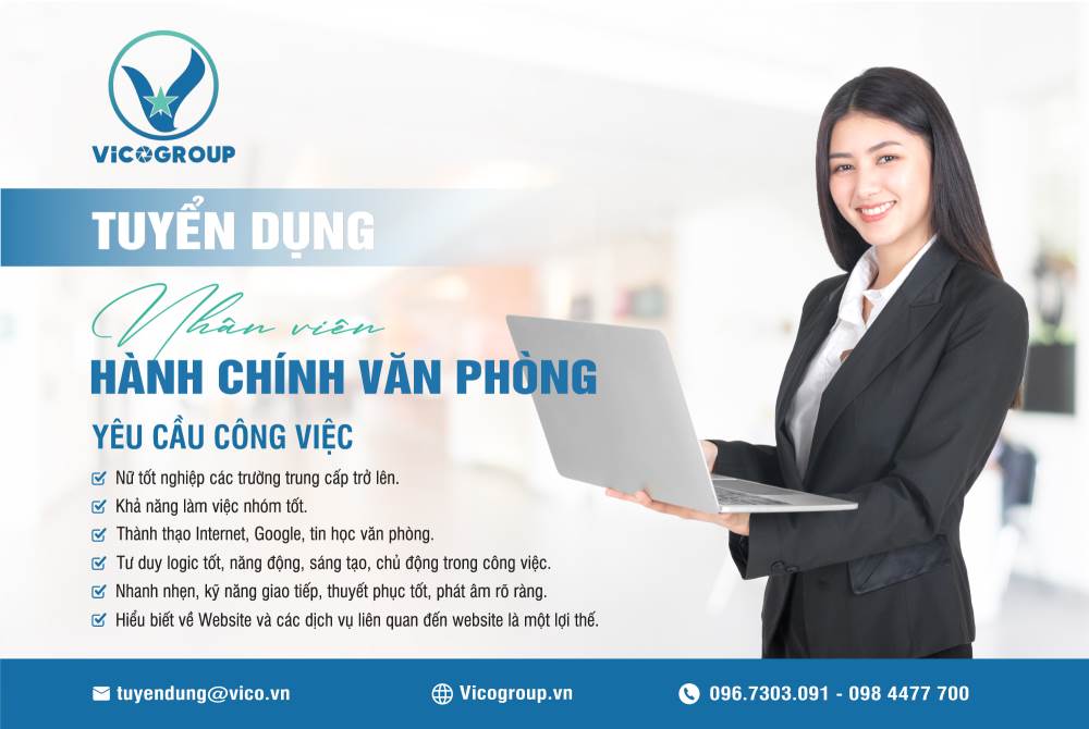 VICO tuyển dụng nhân viên hành chính văn phòng 