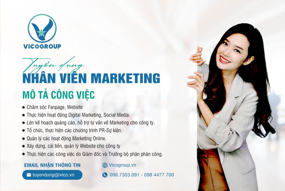 VICO tuyển dụng nhân viên Marketing