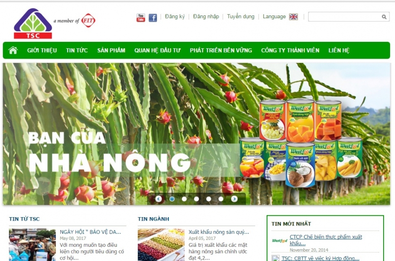 Thiết kế web nông nghiệp