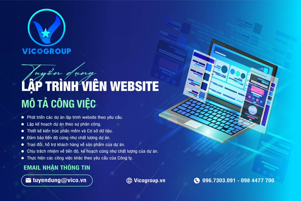 VICO GROUP Tuyển lập trình viên website ASP.NET
