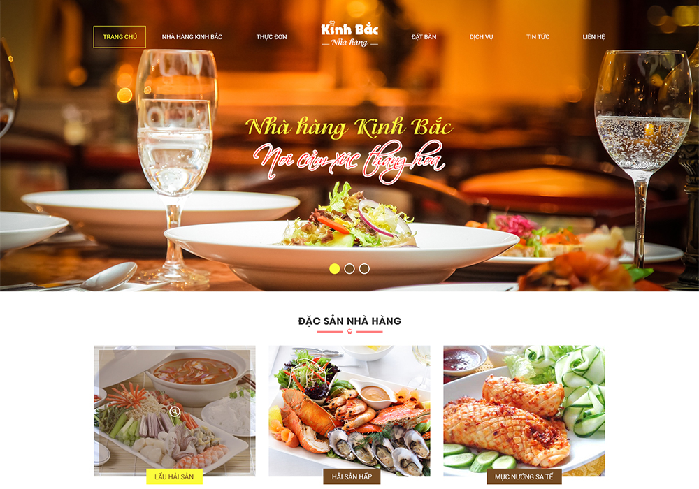 Thiết kế website quán ăn nhà hàng