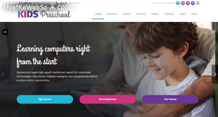 Thiết kế website mầm non