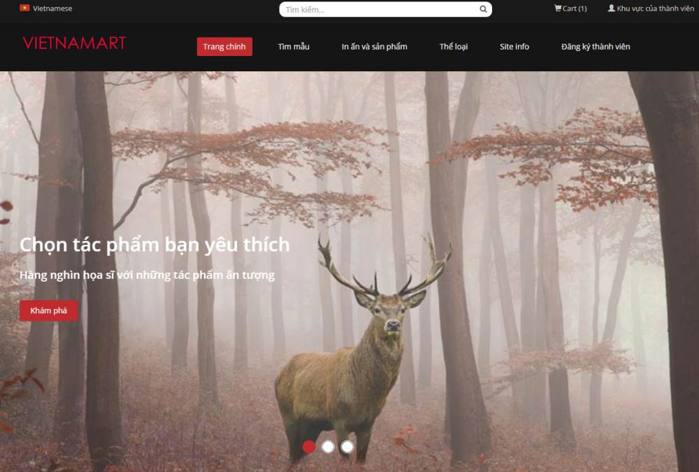 Thiết kế web bán tranh