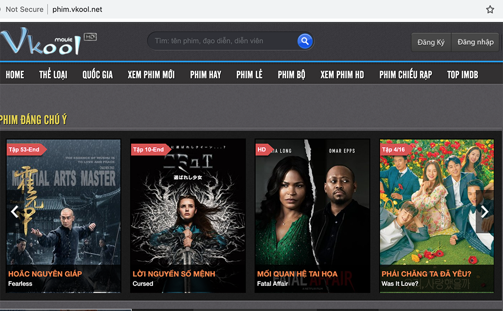 Thiết kế website xem phim HD online