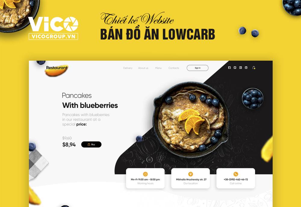 Thiết kế web bán đồ ăn Lowcarb