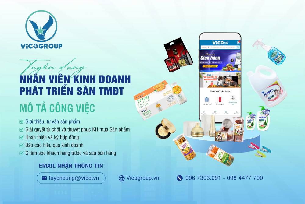 Tuyển dụng nhân viên kinh doanh, phát triển sàn TMĐT